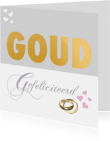 Felicitatiekaart gouden huwelijk