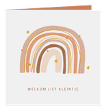 Felicitatiekaart regenboog welkom lief kleintje