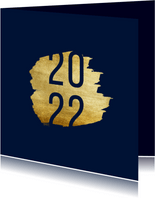 Firmen-Neujahrskarte Jahreszahl dunkelblau