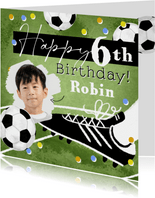 Foto-Geburtstagskarte Fußball