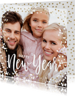 Foto nieuwjaarskaart confetti