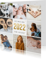 Fotokaart terugblik op het jaar 2022 met 8 eigen foto's