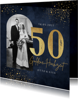 Fotokarte Einladung goldene Hochzeit 50 Jahre