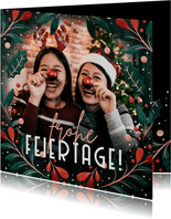 Fotokarte mit weihnachtlichem Rahmen