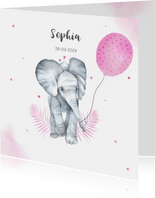 Geboorte meisje olifant ballon