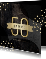 Geburtstagskarte 50 Jahre Gold