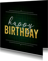 Geburtstagskarte 'Happy Birthday' grafisch