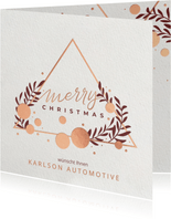 Geschäftliche Weihnachtskarte mit Dreieck