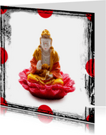 Gouden buddha op roze lotus - OT