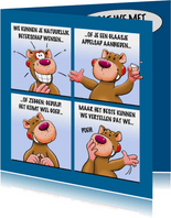 Grappige beterschapskaart met leuke beer als stripverhaal