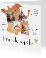 Grußkarte aus Frankreich mit eigenen Fotos & Herzen