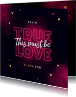 Grußkarte Valentinstag 'True love'
