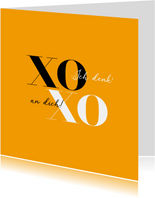 Grußkarte XOXO Farbe anpassbar