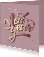 Happy New Year - Typo - Nieuwjaarskaart