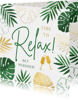 Hippe zomerse pensioen kaart - Time to relax!
