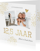 Verwonderend 12,5 jaar getrouwd uitnodiging maken, vier feest | Kaartje2go OR-75