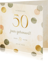 Jubileumkaart 50 jaar aanpasbaar met confetti