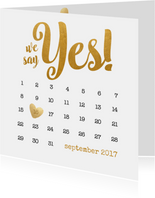 Kalender goud We say yes! - BK