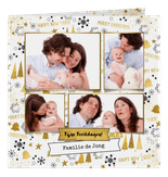 Kerst moderne foto kaart met feestelijke achtergrond 
