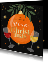 Kerstkaart wine Christmas