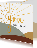  Liefdekaart You are loved golden hour