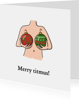Merry titmus kerst kaart
