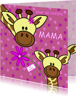 Moederdag   mama giraf en haar kindje