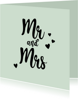 Mr&Mrs - positive - felicitatiekaart