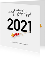 Neujahrskarte 2021 Silvesterrakete