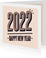Neujahrskarte 2022 Typografie