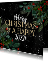 Nieuwjaarskaart takjes, Merry Christmas & a happy 2022!