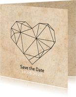Save the date geometrisch hart