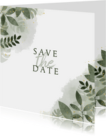 Save-the-Date-Karte Hochzeit botanisch mit eigenem Foto