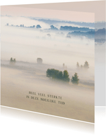 Sterktekaart landschap in de mist