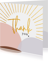 Thank you - Golden hour - bedankkaart