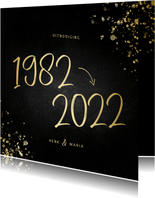 Uitnodiging 1982/2022 jubileum met spetters