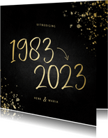Uitnodiging 1983/2023 jubileum met spetters