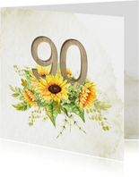 Uitnodiging 90 jaar zonnebloemen
