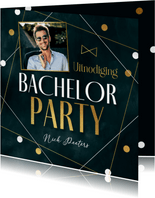 Uitnodiging bachelor party stijlvol grafisch confetti foto