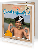 Uitnodiging piraten feestje Foto