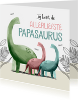 Vaderdagkaart dinosaurusjes dochter zoon papasaurus