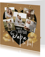 Vaderdagkaart liefste papa (to be) goud kusjes hart collage