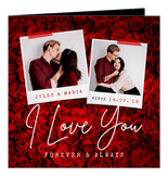 Valentijnskaart liefde rozen rood i love you foto's