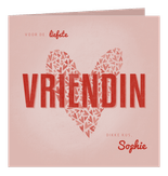 Valentijnskaart met hart voor de liefste VRIENDIN