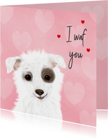 Valentijnskaart met hondje