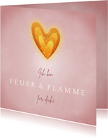 Valentinskarte Feuer & Flamme