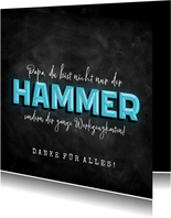 Vatertagskarte 'Du bist der Hammer'