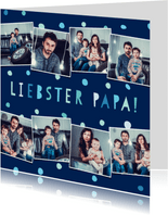 Vatertagskarte Fotocollage mit Konfetti 