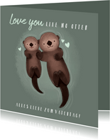 Vatertagskarte 'Love you like no otter'