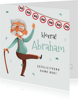 Verjaardagskaart 50 jaar humor confetti man abraham